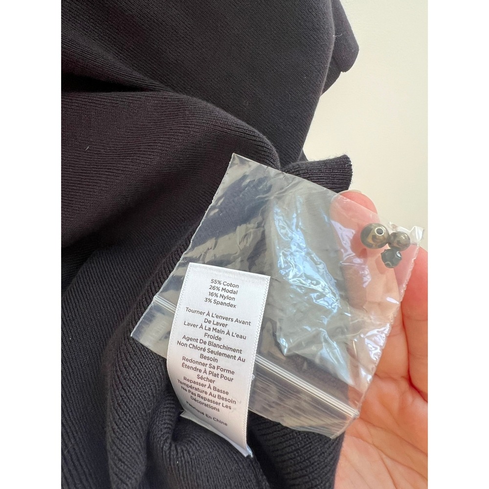 NWT Talbots Black Embellished Beaded Neck Knit Top LP Quiet Luxury Business - Picture 12 of 12